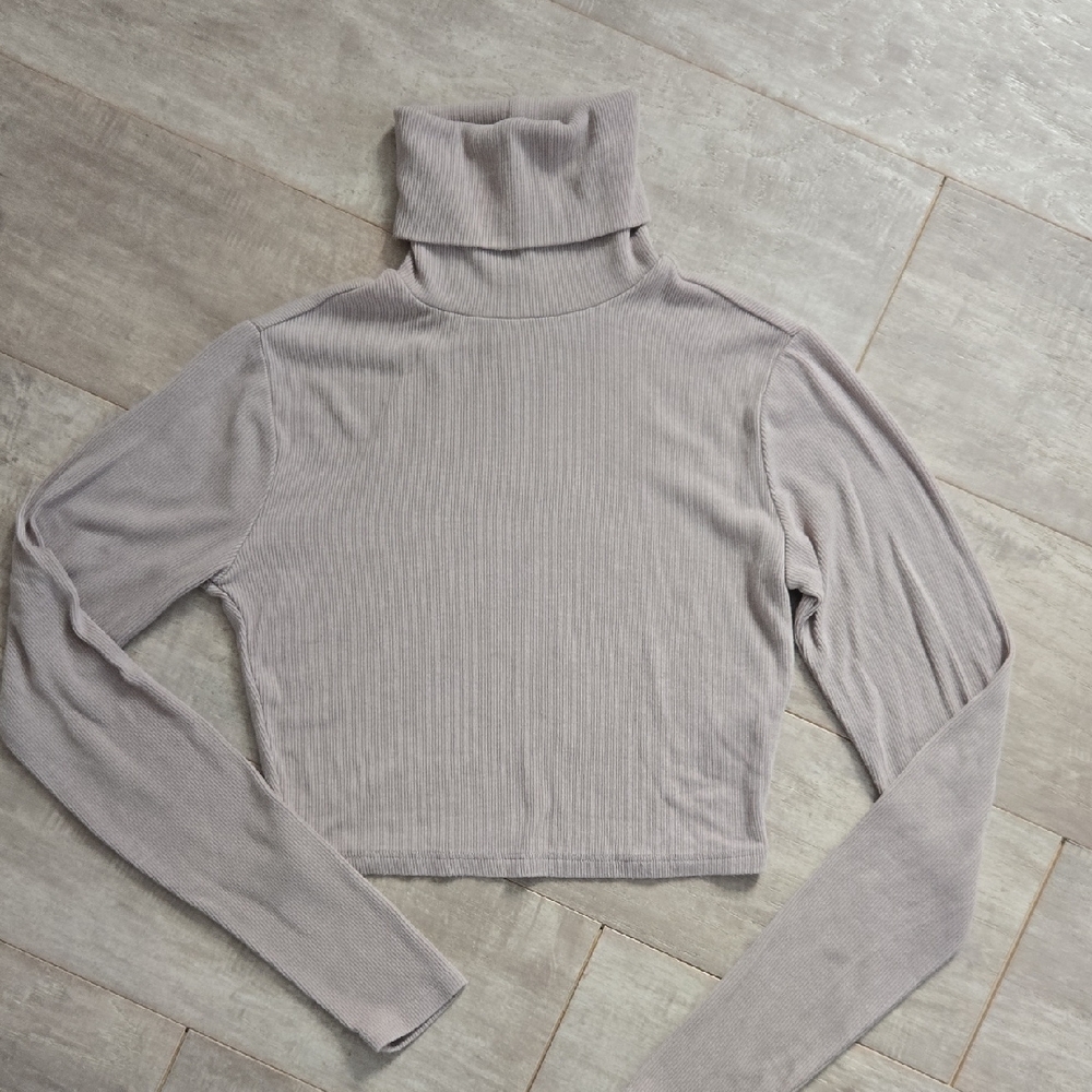 Garage Cropped Turtleneck Top
